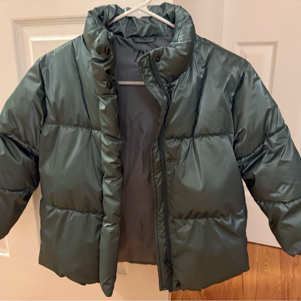 Zara Kids Puffer Jacket in Green